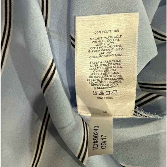 EXPRESS PORTOFINO Striped Button down Top size M/slim, EUC! - Picture 7 of 8